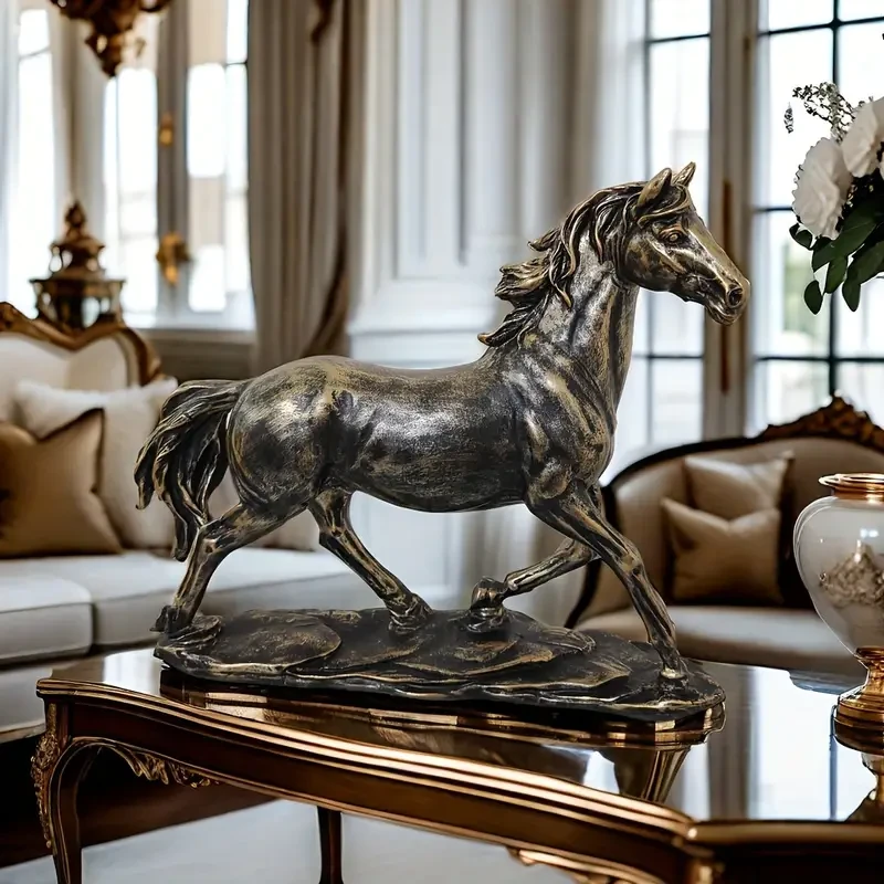 1 estatua de caballo vintage exquisita