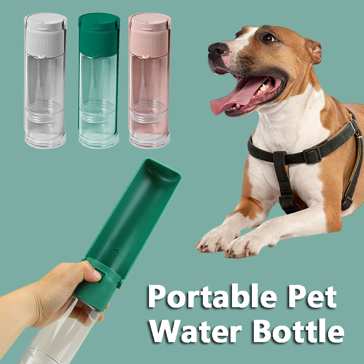 Suministros portátiles para mascotas: botella de agua, bebedero para perros, taza, dispensador de agua para viajes al aire libre, comedero para perros y gatos.