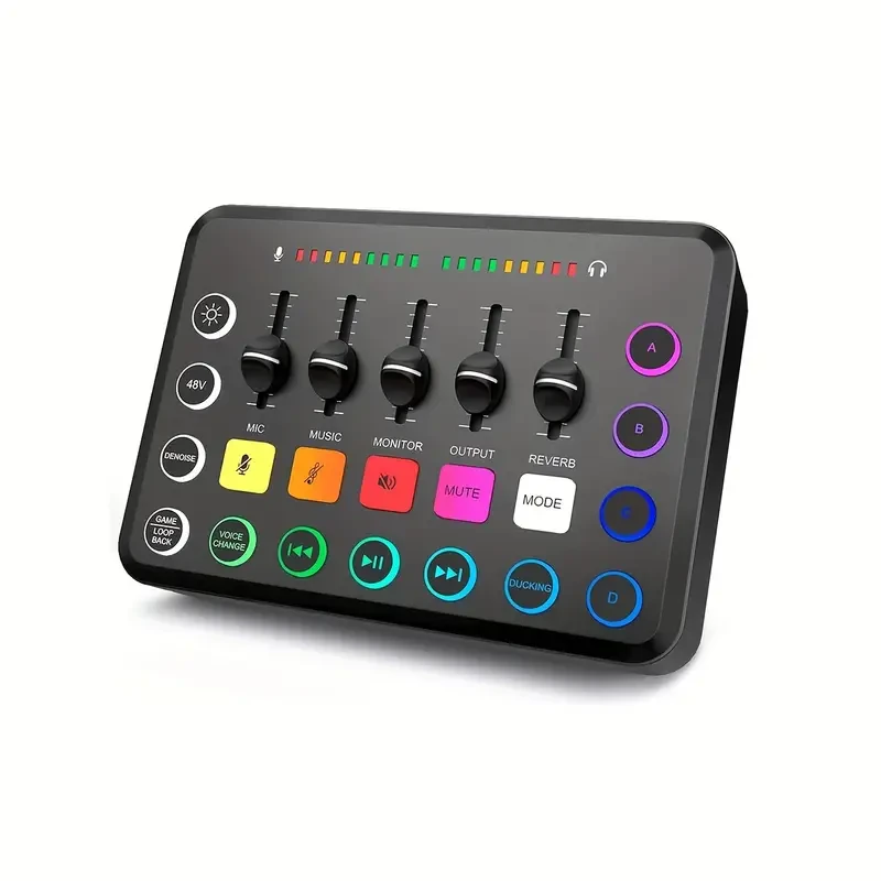 Tarjeta de sonido F11 con mezclador de DJ y cambiador de voz