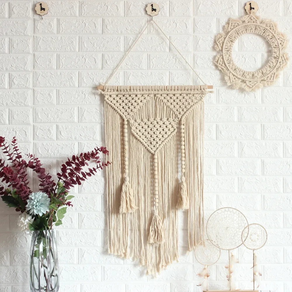 Tapiz creativo tejido a mano, accesorios para el hogar, colgante, decoración de pared, adornos, colgante, artesanías, Ms7455