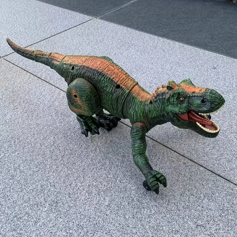 Juguete de dinosaurio Tiranosaurio Rex con control remoto y aerosol brillante