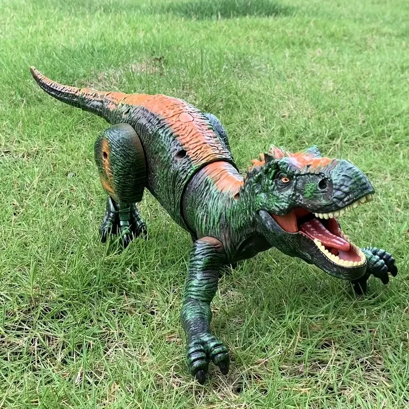 Juguete de dinosaurio Tiranosaurio Rex con control remoto y aerosol brillante