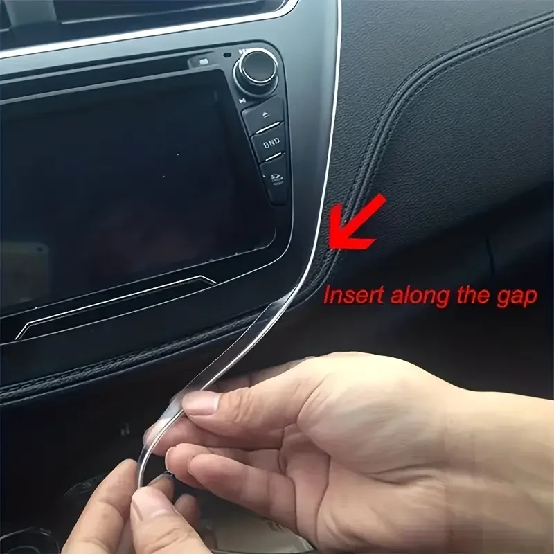 Tira de neón LED para interior de coche, 5 m, luz ambiental flexible