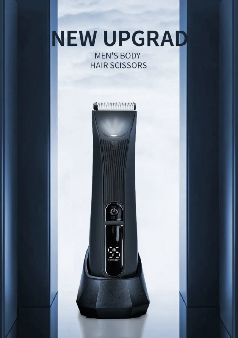 Recortadora de vello corporal eléctrica lavable para hombres y mujeres