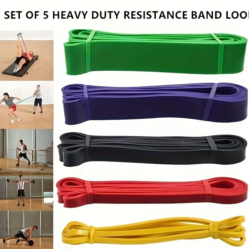 Juego de 5 bandas de resistencia resistentes para dominadas, calistenia y CrossFit