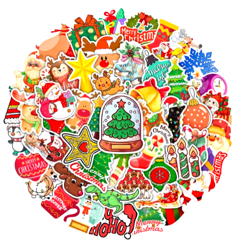 50 piezas de papel de anime nuevo de Navidad