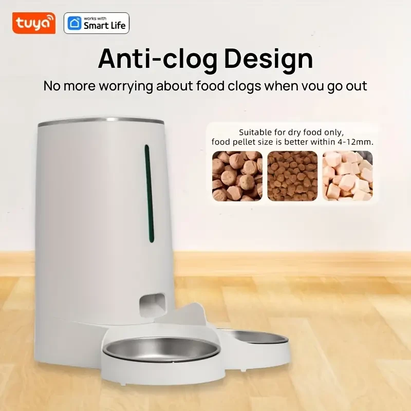 SmartPet Feeder Deluxe: Dispensador automático de comida para perros y gatos con control remoto y conexión wifi