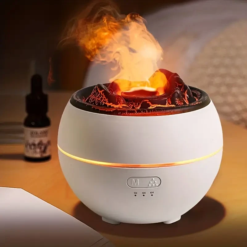 Humidificador portátil USB Volcano de 360 ml para el hogar, baño, sala de estar y dormitorio.