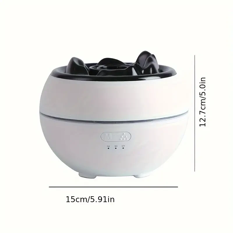 Humidificador portátil USB Volcano de 360 ml para el hogar, baño, sala de estar y dormitorio.