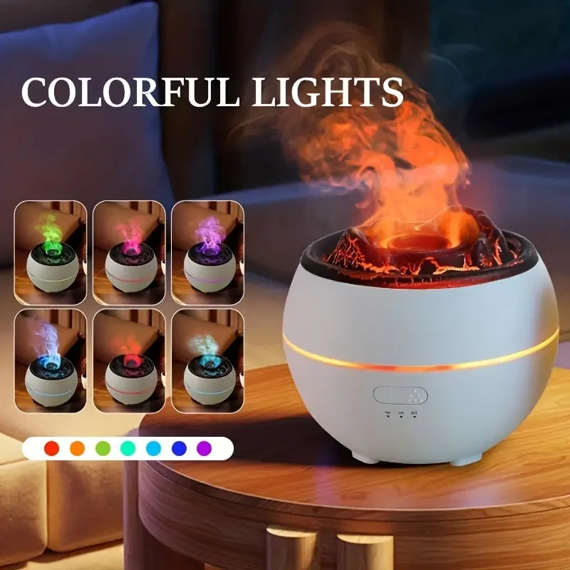 Humidificador portátil USB Volcano de 360 ml para el hogar, baño, sala de estar y dormitorio.