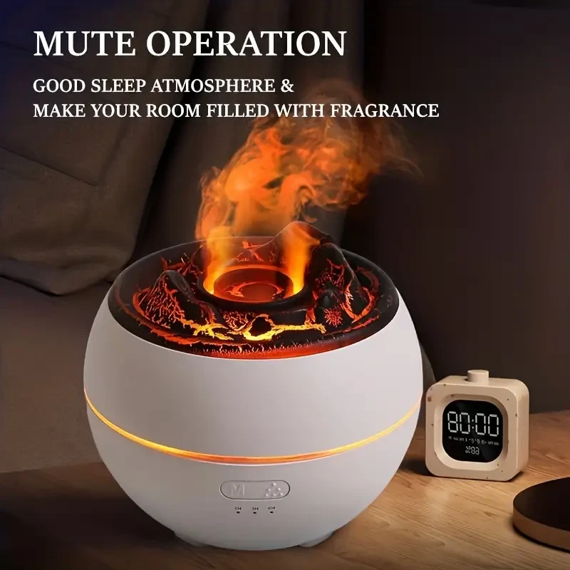 Humidificador portátil USB Volcano de 360 ml para el hogar, baño, sala de estar y dormitorio.