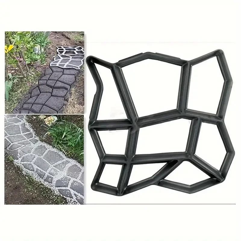 Molde para pavimento de hormigón de 43,5 x 43,5 cm, para pavimento de piedra, adoquín negro