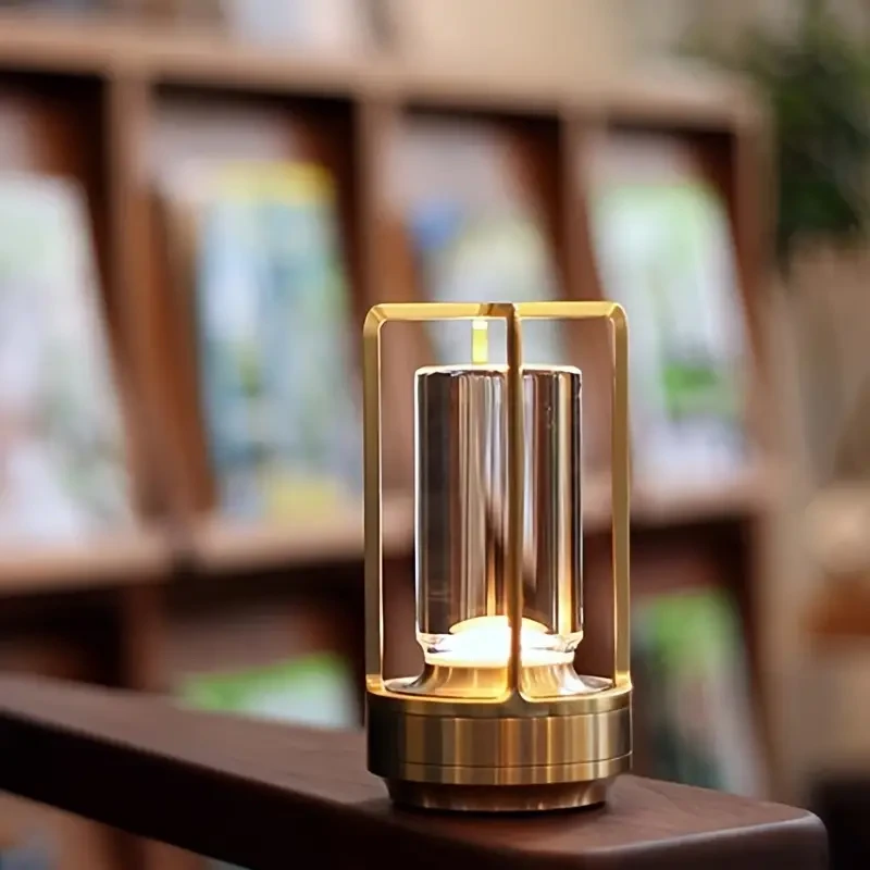 Luz LED portátil de metal, brillo de 3 niveles, carga táctil de 3 colores, luz de noche, luz de noche, luz de comedor, luz de mesa, lámparas de mesa