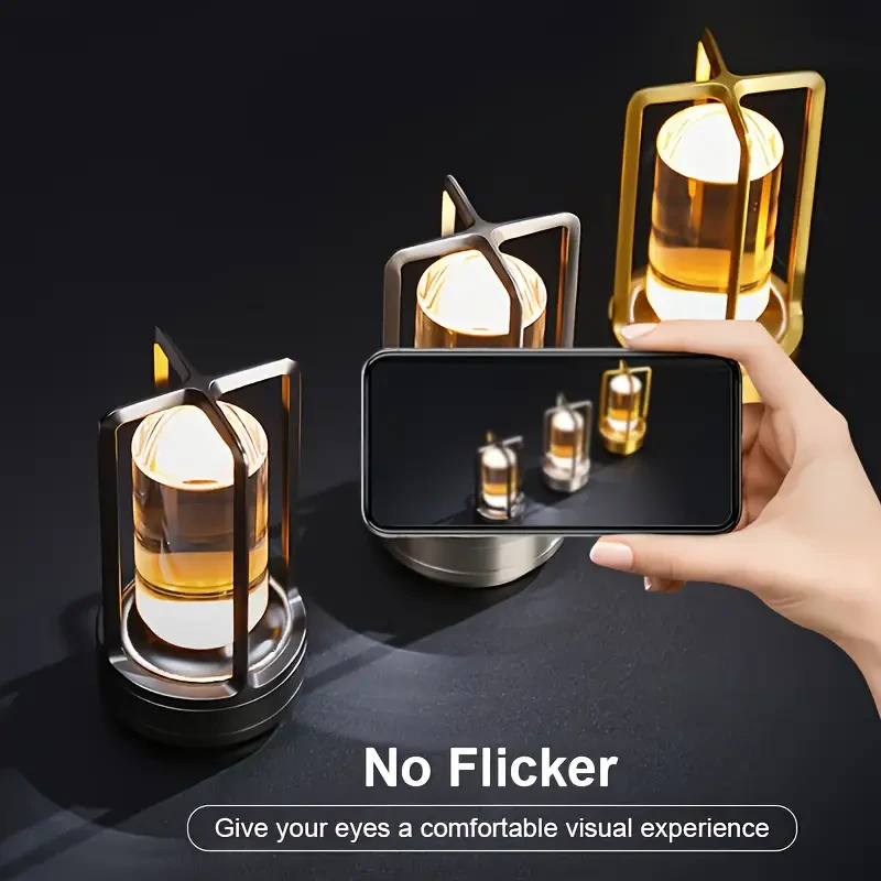 Luz LED portátil de metal, brillo de 3 niveles, carga táctil de 3 colores, luz de noche, luz de noche, luz de comedor, luz de mesa, lámparas de mesa