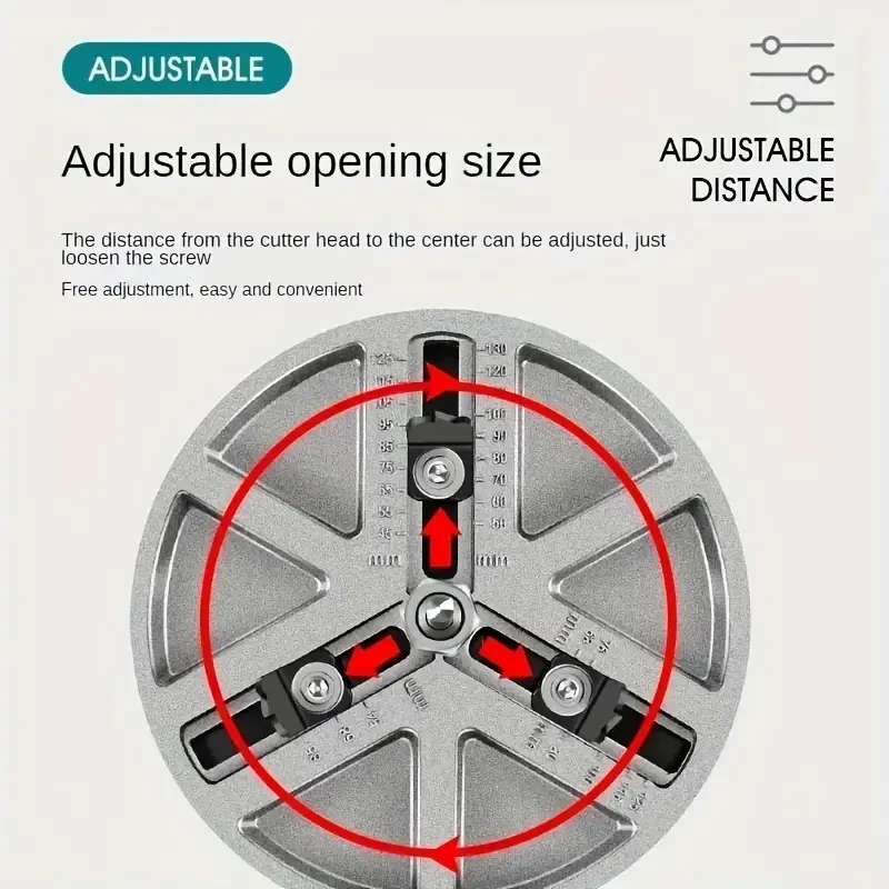 Sierra de corona ajustable - Extractores de machos para madera, plástico, yeso y metal fino