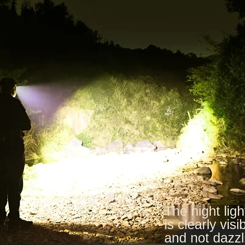 Linterna frontal recargable de 5 LED, súper brillante y potente, para exteriores, camping, correr, etc.