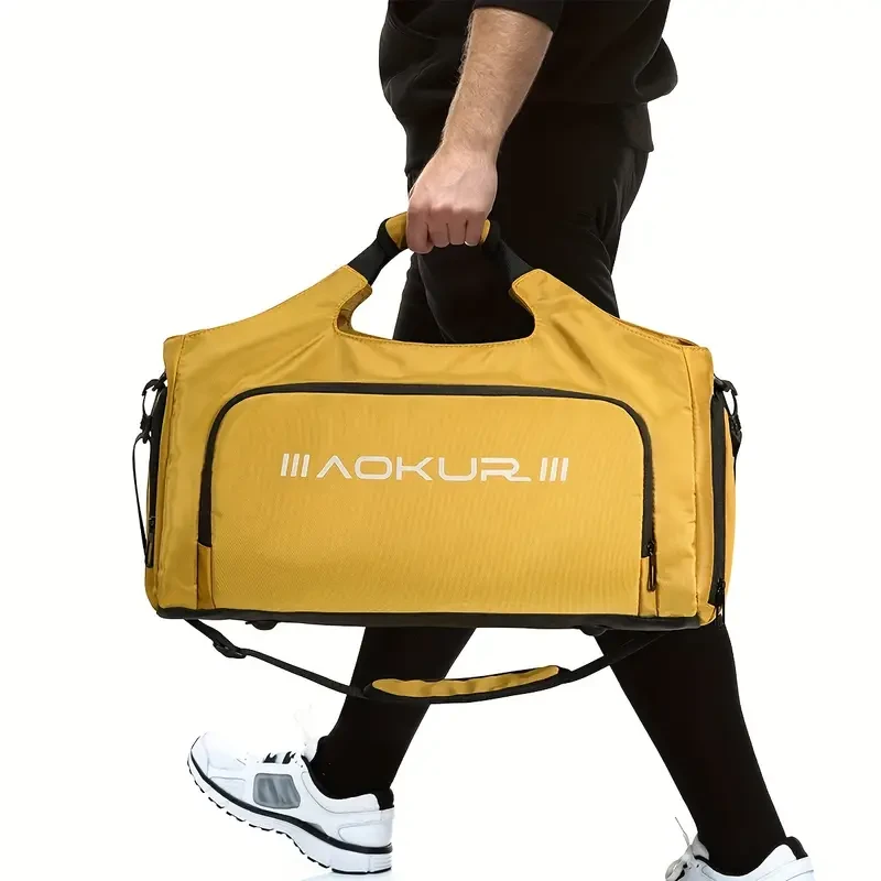 Bolsa de deporte resistente para hombre: espaciosa, con separación entre ropa húmeda y seca, correa ajustable para gimnasio, viajes y actividades al aire libre.