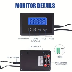 Báscula postal digital de 180 kg/396 lb con plataforma de acero inoxidable resistente y pantalla LED