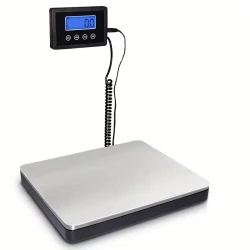 Báscula postal digital de 180 kg/396 lb con plataforma de acero inoxidable resistente y pantalla LED