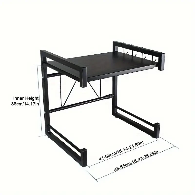Estante de almacenamiento para horno microondas, estante expandible para cocina