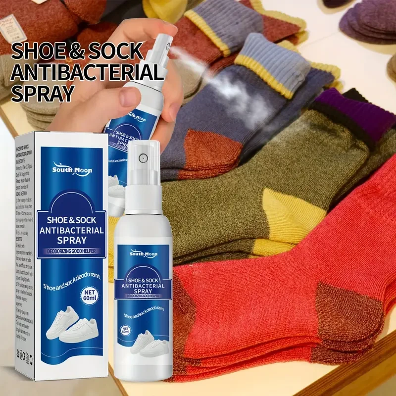 Desodorante en aerosol para zapatos con iones de plata (60 ml, 99,99 % de desodorante) para calcetines y zapatos.