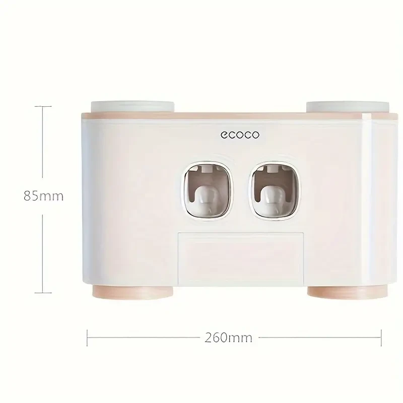 Dispensador automático de pasta de dientes con soporte para cepillos de dientes, 4 tazas y 5 soportes
