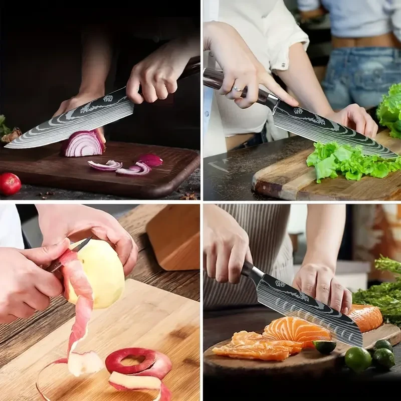 Juego de cuchillos de cocina de 8 piezas