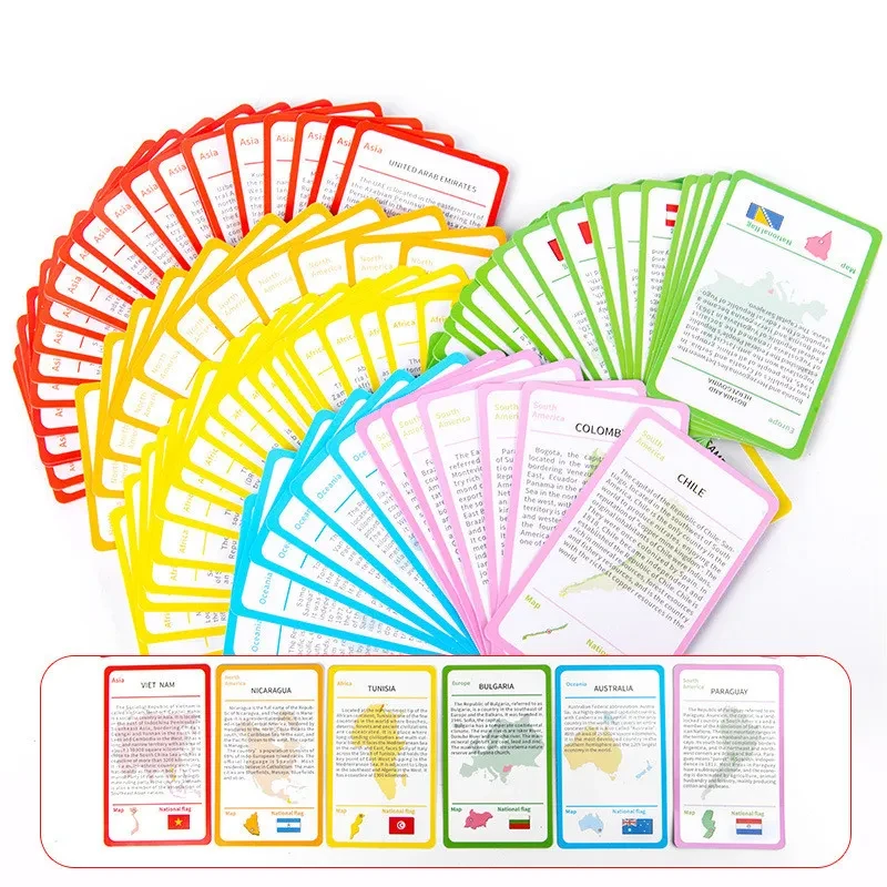 Juguetes educativos para niños Mapa del mundo de madera