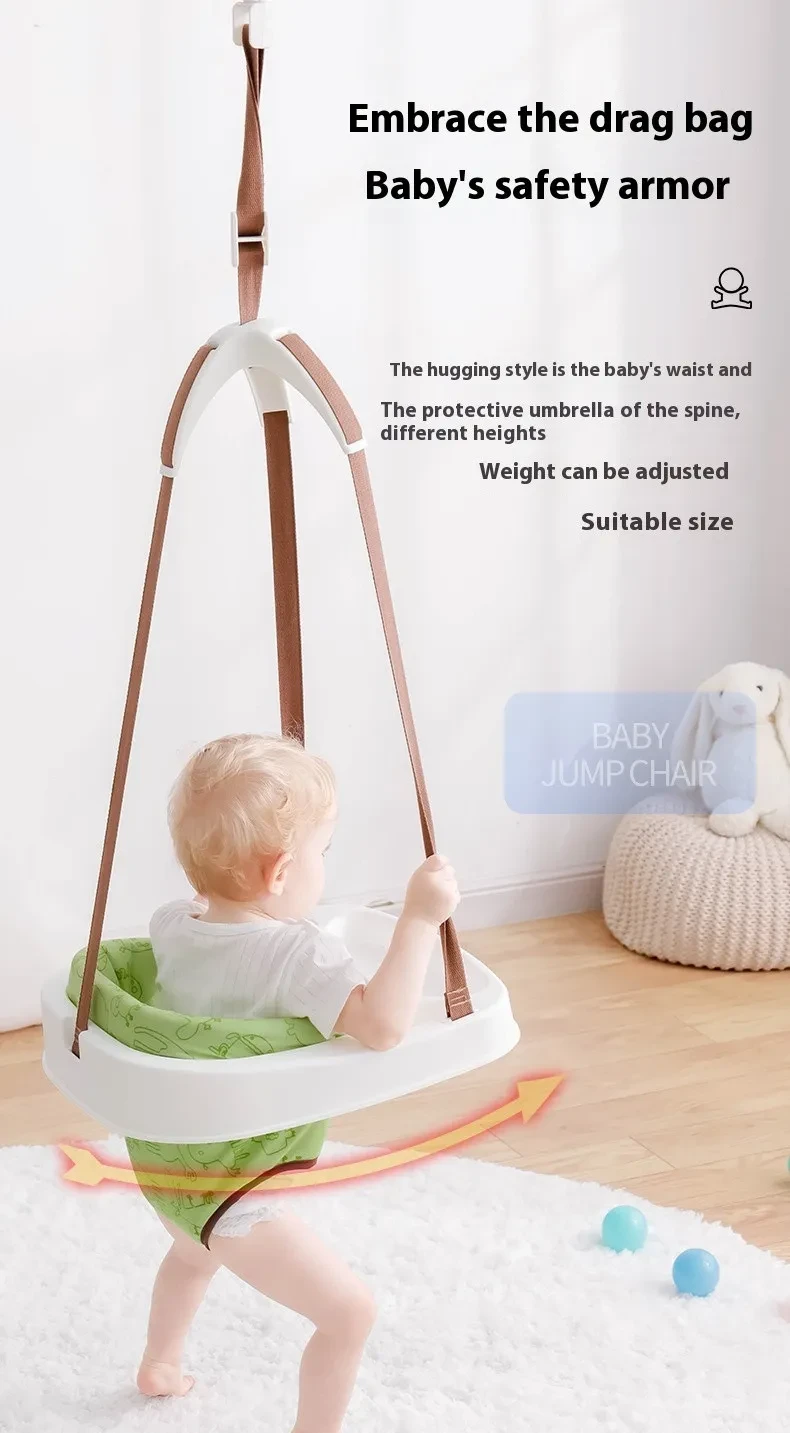 Silla de salto para bebés, columpio de gimnasia para niños, columpio de interior, educación temprana