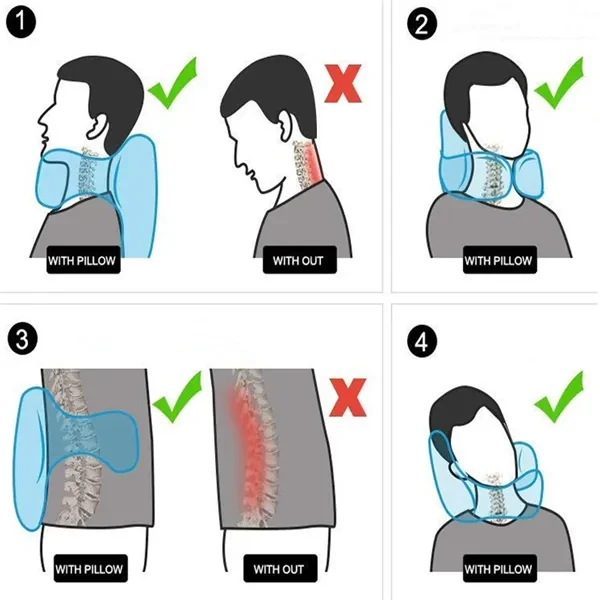 Almohada de viaje para avión