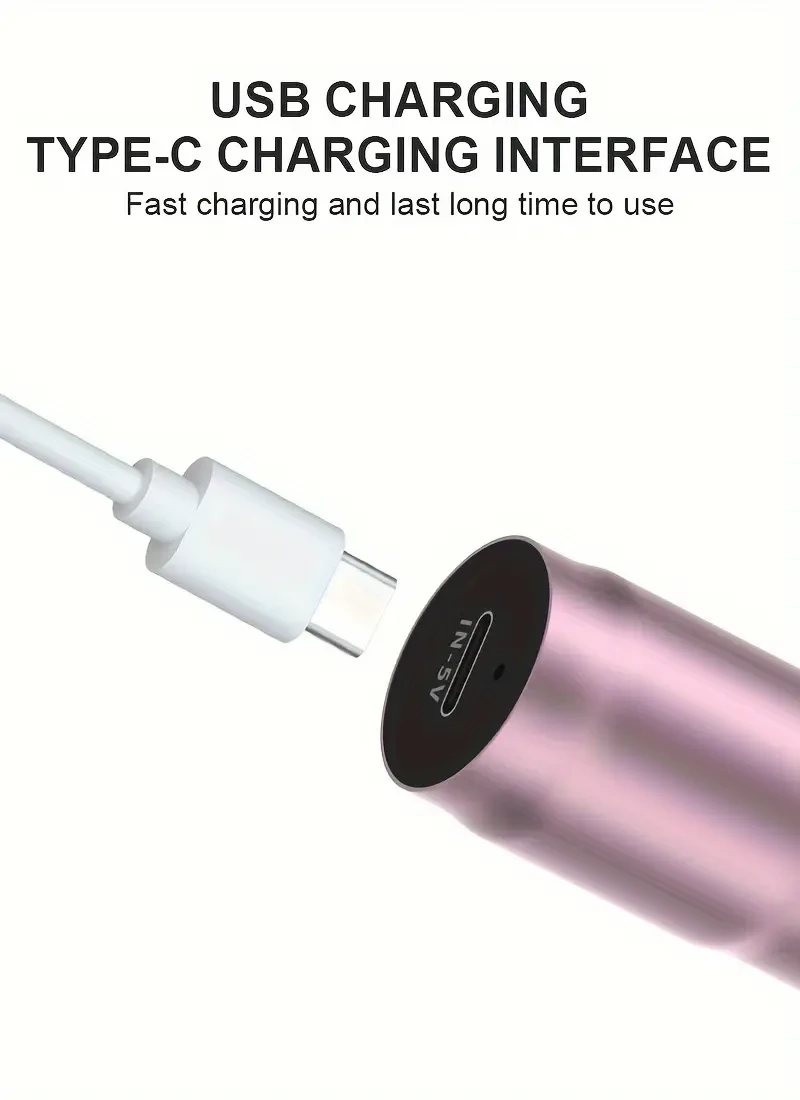 Pluma de microagujas eléctrica de carga inalámbrica Derma pen L1 con 10 cabezales de masaje R-Nano