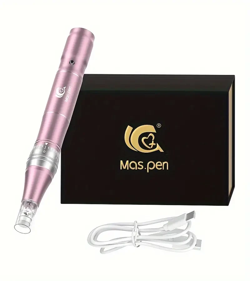 Pluma de microagujas eléctrica de carga inalámbrica Derma pen L1 con 10 cabezales de masaje R-Nano