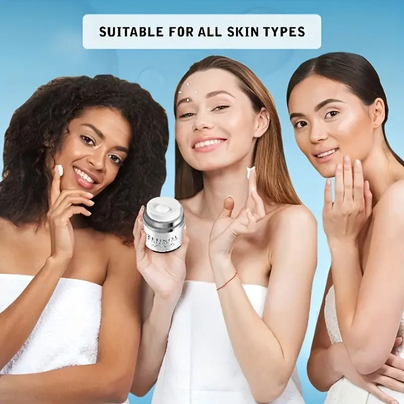 Crema de colágeno y retinol (50 ml/1,7 oz): crema facial reafirmante, hidratante y nutritiva intensiva para piel sensible, de día y de noche, enriquecida con vitaminas C y E y ácido hialurónico para una tez radiante, suave y luminosa.