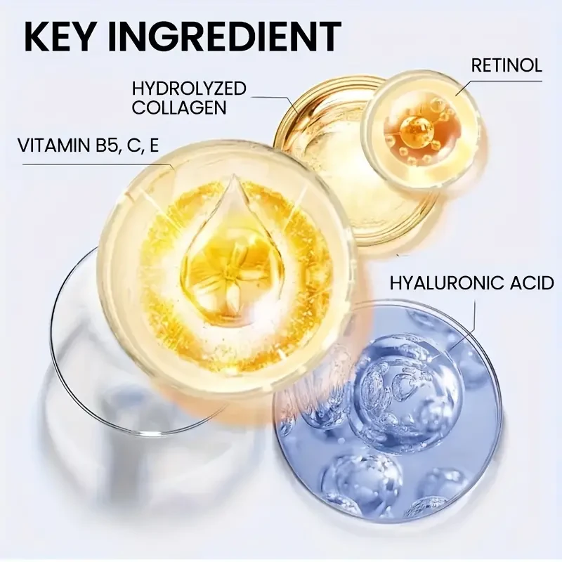 Crema hidratante de día y noche con colágeno LUCKY MUSN, 50 g (1.76 oz), ácido hialurónico y retinol, hidratante profunda para piel seca, antiarrugas, reafirmante, fórmula no grasa, apta para todo tipo de piel.