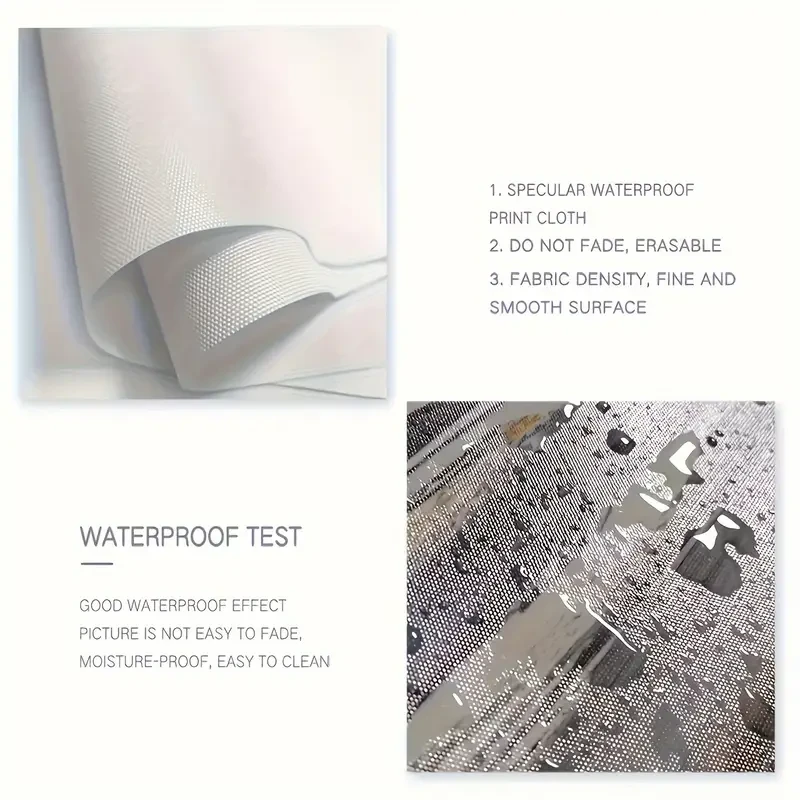 Impresionante póster artístico en lienzo de gran tamaño: montañas nevadas, lagos y animales del bosque.