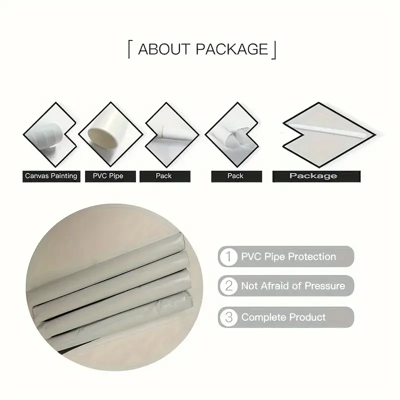 Impresionante póster artístico en lienzo de gran tamaño: montañas nevadas, lagos y animales del bosque.