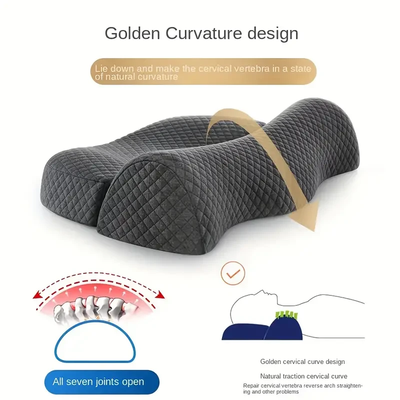 Almohada ortopédica ergonómica ajustable para el cuello