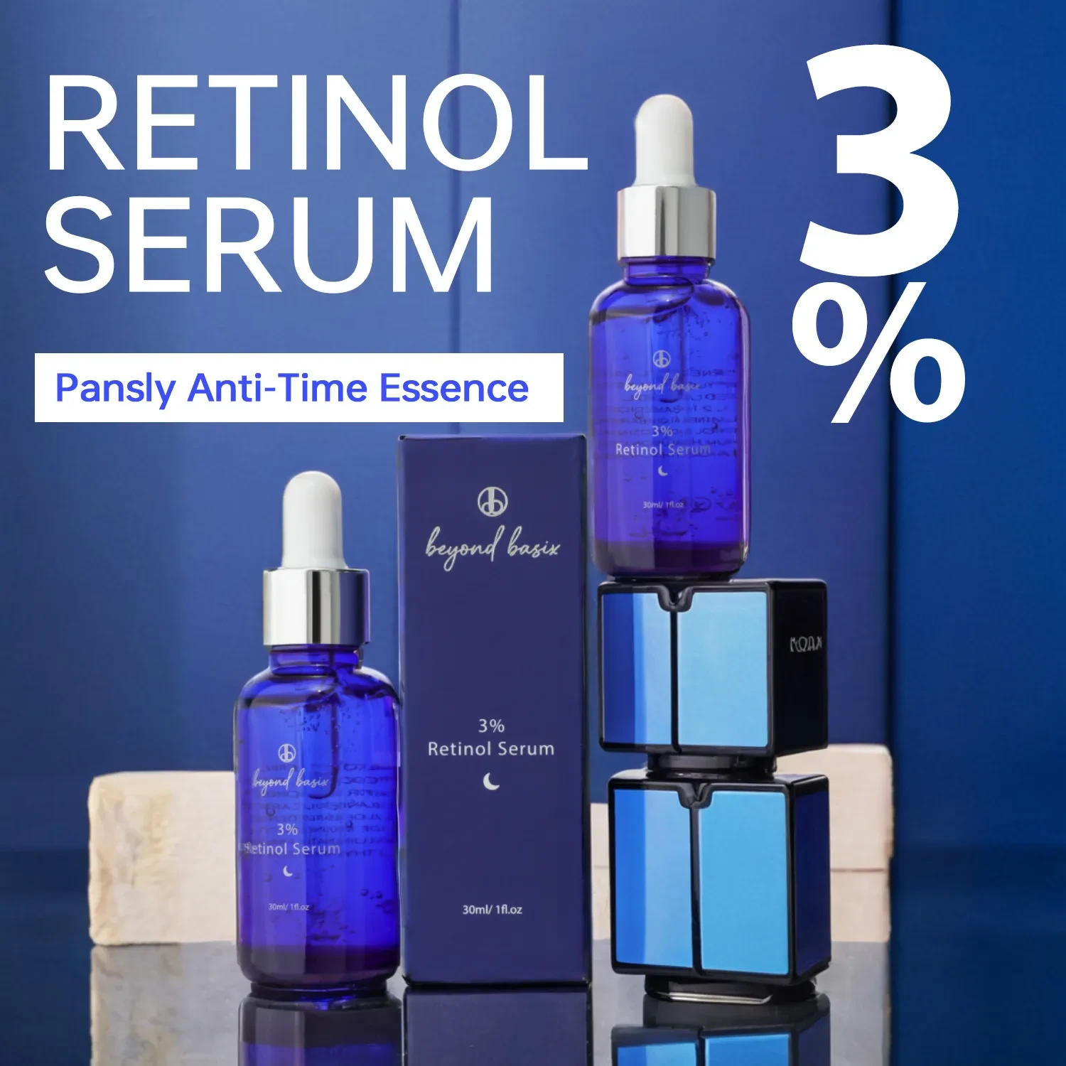 Suero hidratante facial con retinol