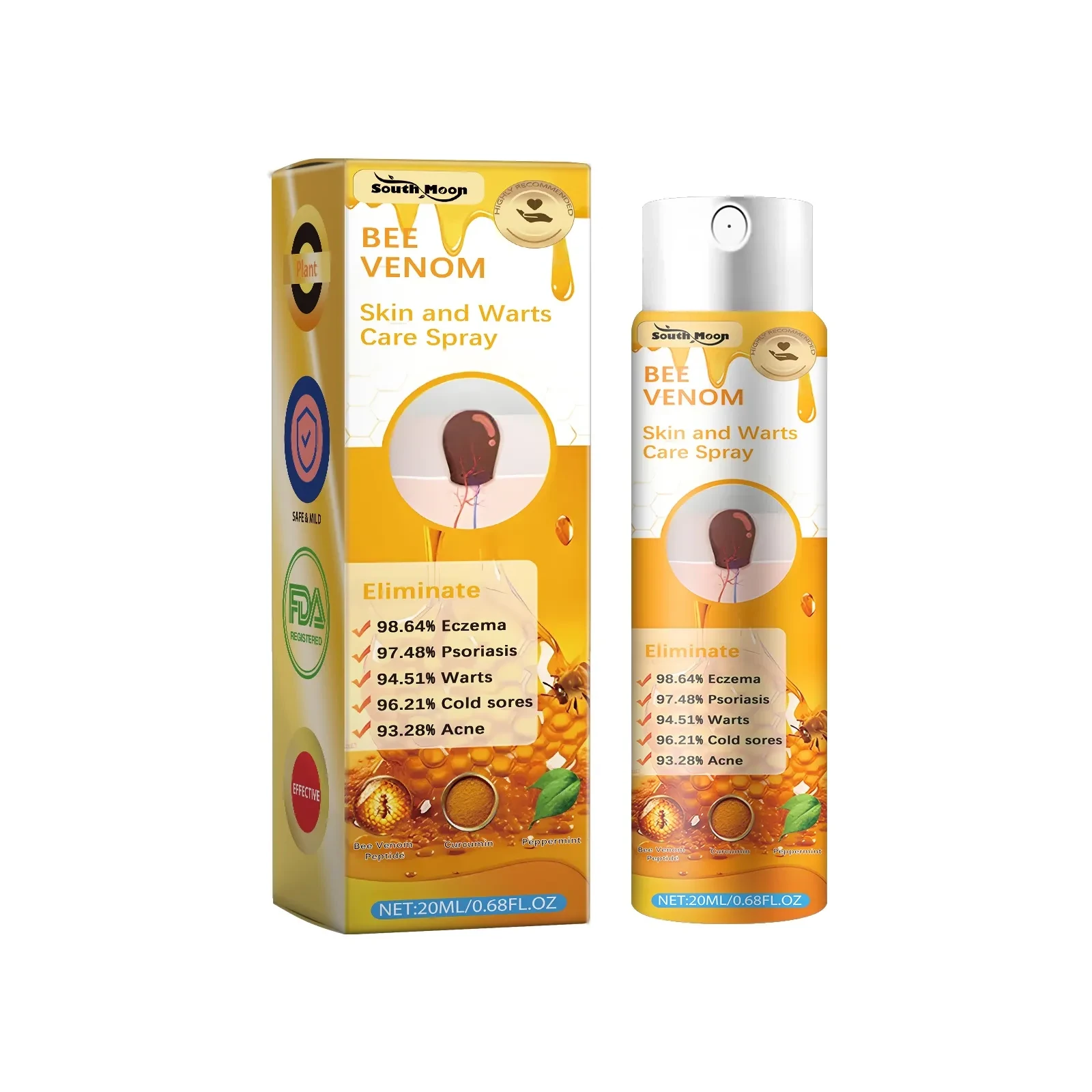 Spray para eliminar verrugas Beevonom