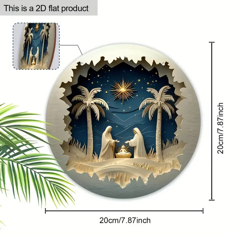 Percha redonda para puerta de estilo rústico de 20,32 cm