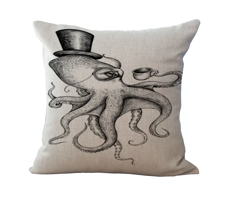 Almohada de algodón del Sr. Pulpo