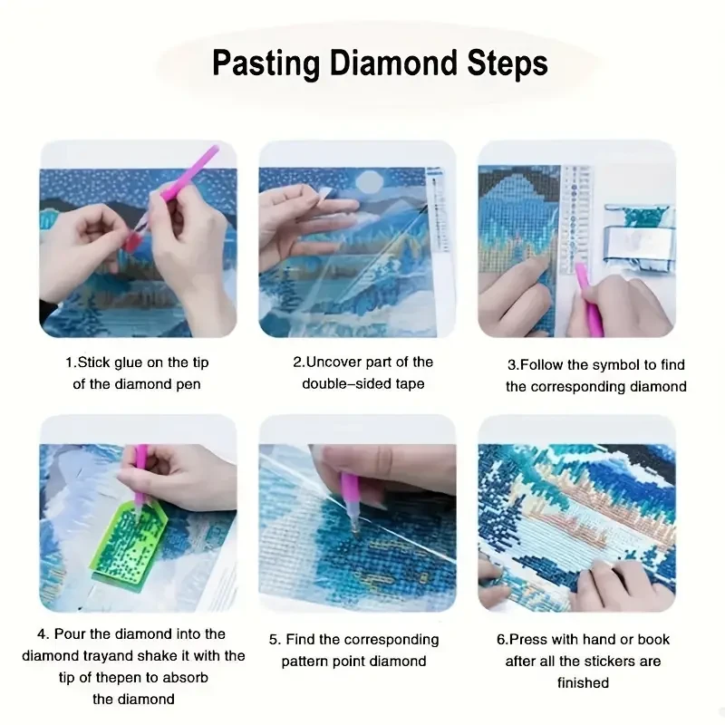 Kit de pintura de diamantes 5D DIY: Cabaña rústica con escena de caballos