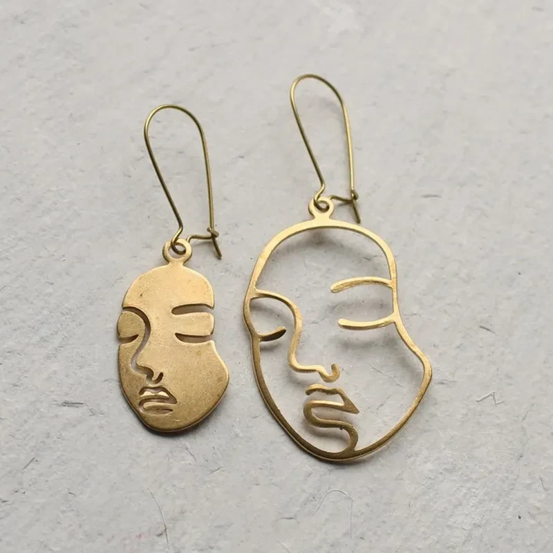 Pendientes de pareja con personalidad, joyería de aleación de moda