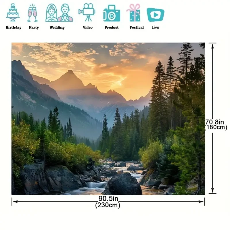 Banner de paisaje rústico escénico: paisaje natural de montaña rocosa, naturaleza, naturaleza salvaje y terrestre