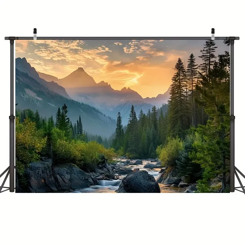 Banner de paisaje rústico escénico: paisaje natural de montaña rocosa, naturaleza, naturaleza salvaje y terrestre