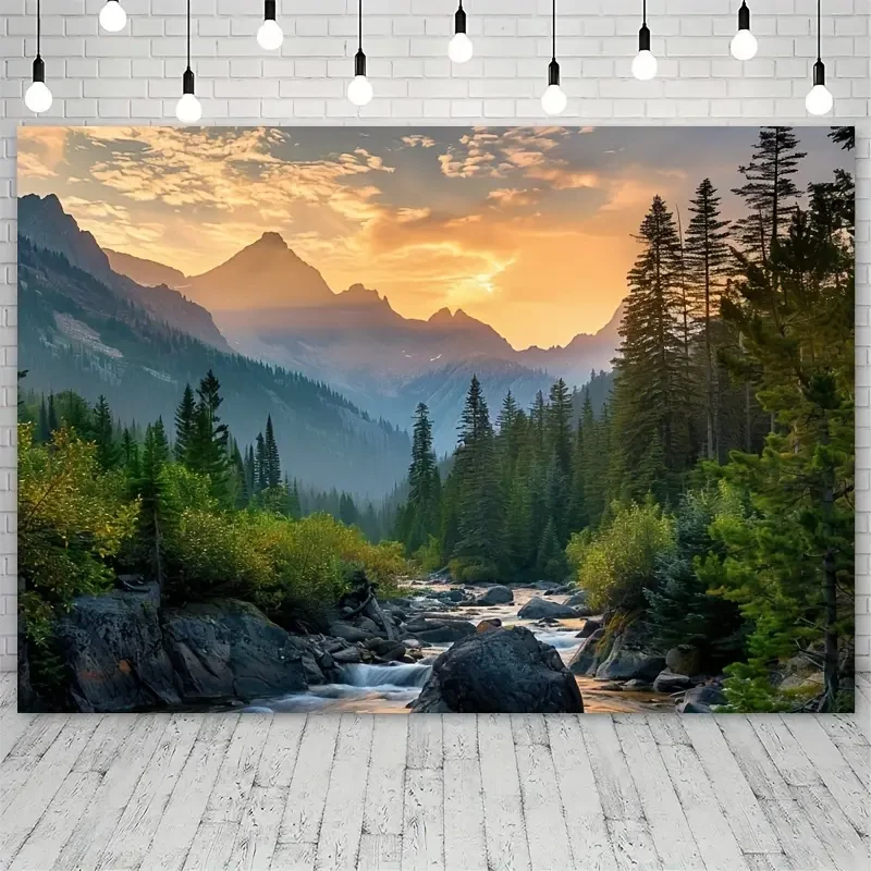 Banner de paisaje rústico escénico: paisaje natural de montaña rocosa, naturaleza, naturaleza salvaje y terrestre