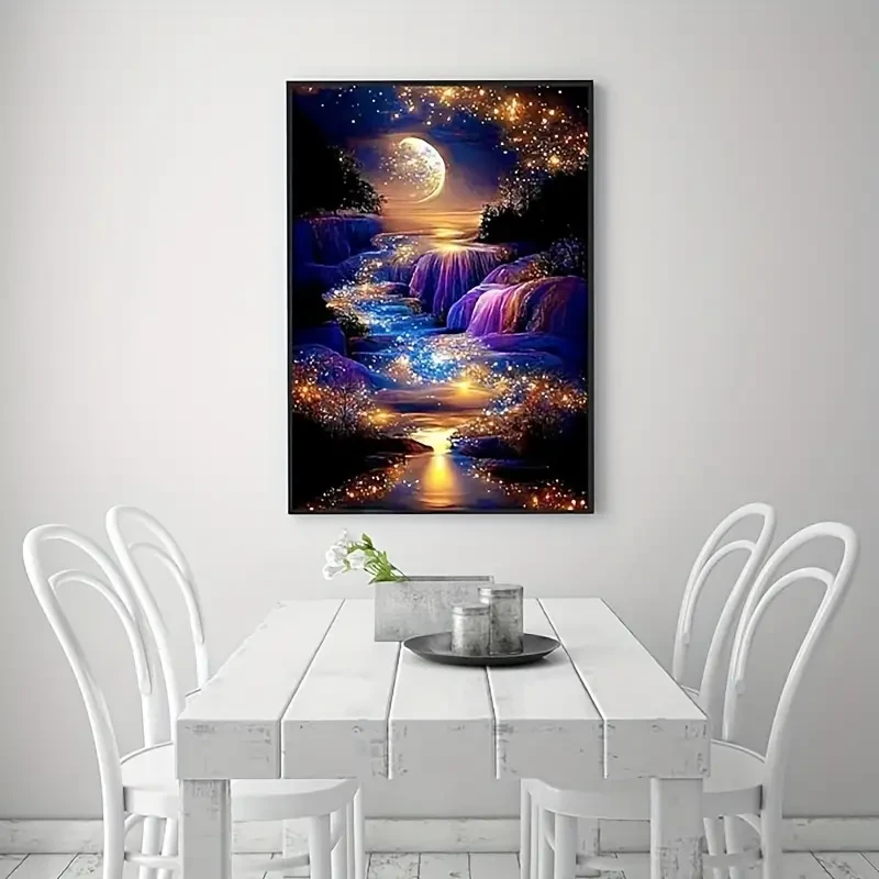 Kits de arte de diamantes con cascada lunar para principiantes
