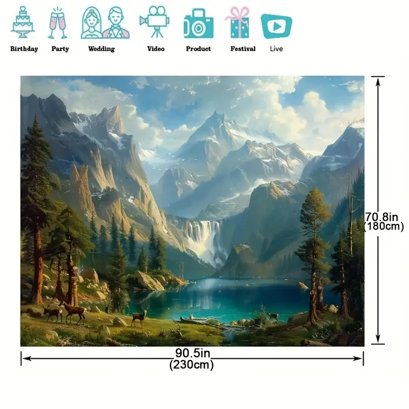 Decoración de pancartas de fondo para fotografía de Sierra Nevada en California