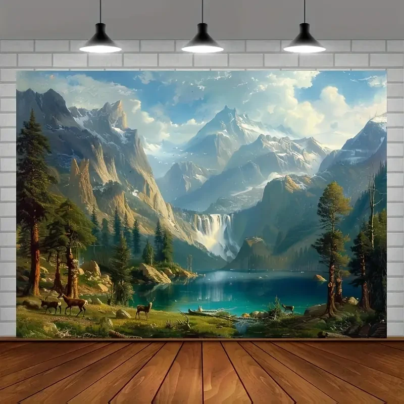 Decoración de pancartas de fondo para fotografía de Sierra Nevada en California