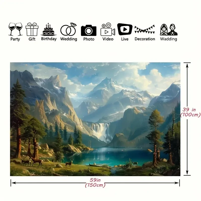 Decoración de pancartas de fondo para fotografía de Sierra Nevada en California